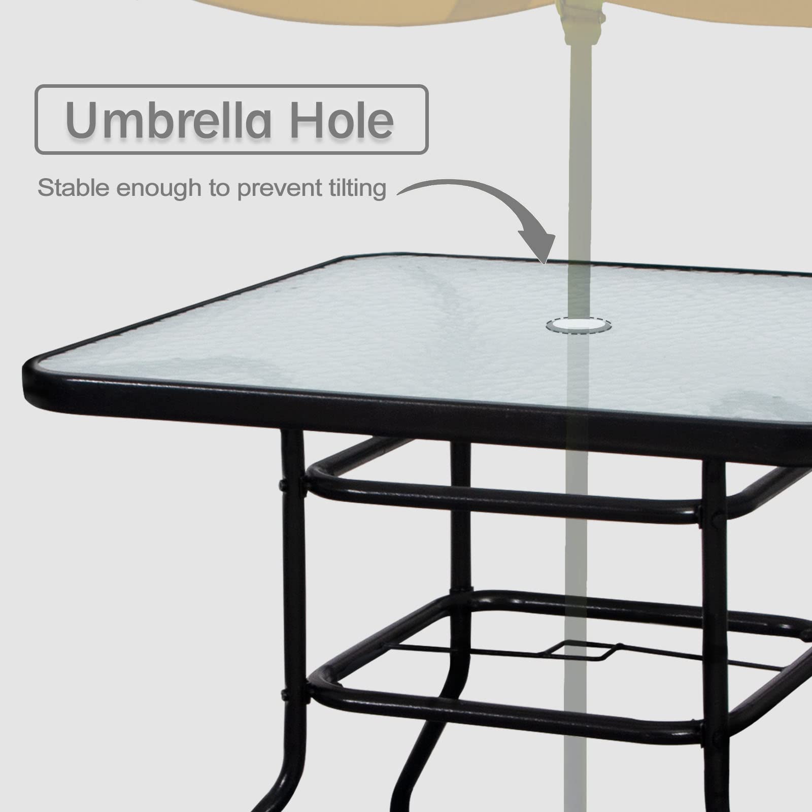 DIMAR GARDEN steel frame and leg detail showing sturdy construction benefit lasting stability