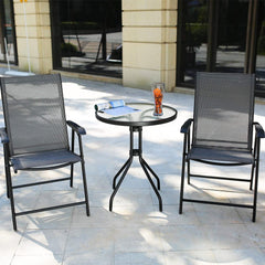 DIMAR GARDEN close-up of ripple toughened glass top highlighting texture and spill-resistant surface benefits
