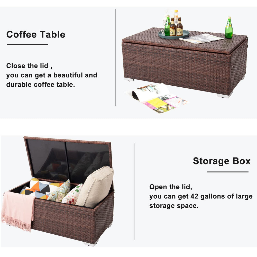 DIMAR GARDEN opened top revealing 42-gallon interior storage for cushions and covers