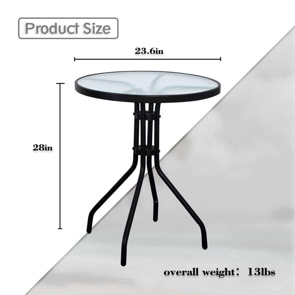 DIMAR GARDEN side-by-side with chair showing scale and comfortable height for drinks and small plates