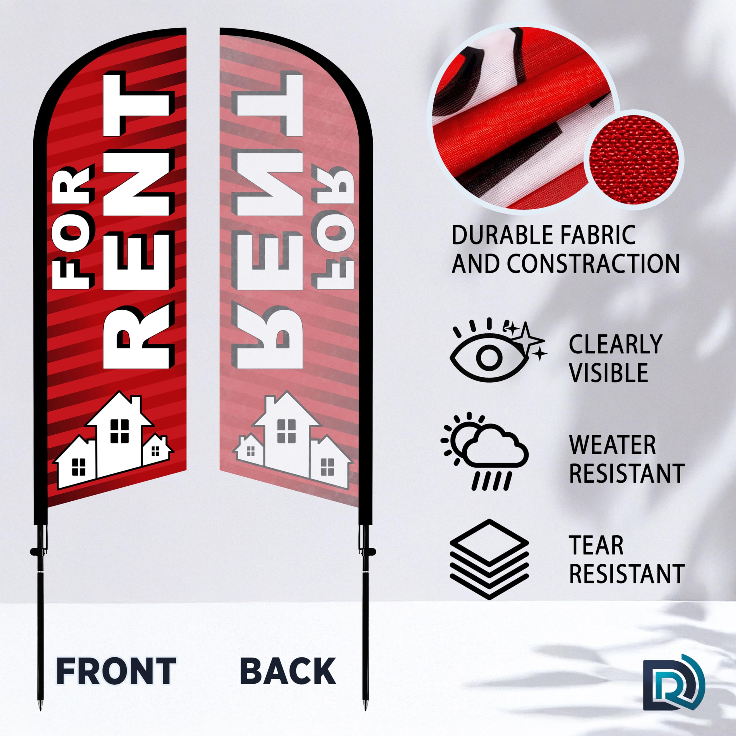 DIMARONGTON assembled flag mounted in lawn increases curbside visibility