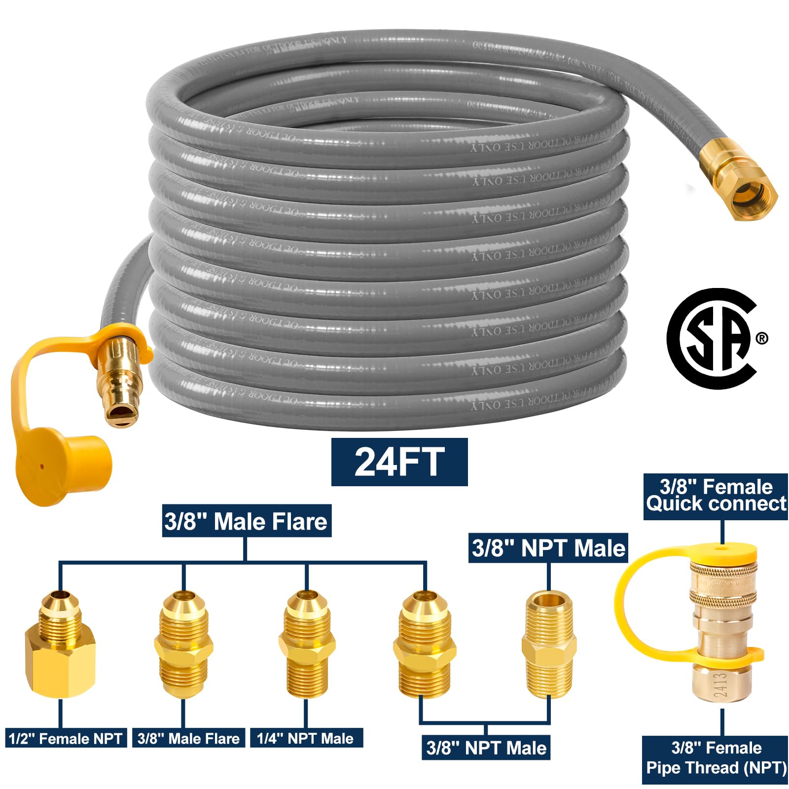 Dingbaayee solid brass adapter close-up for durable leak-resistant seal