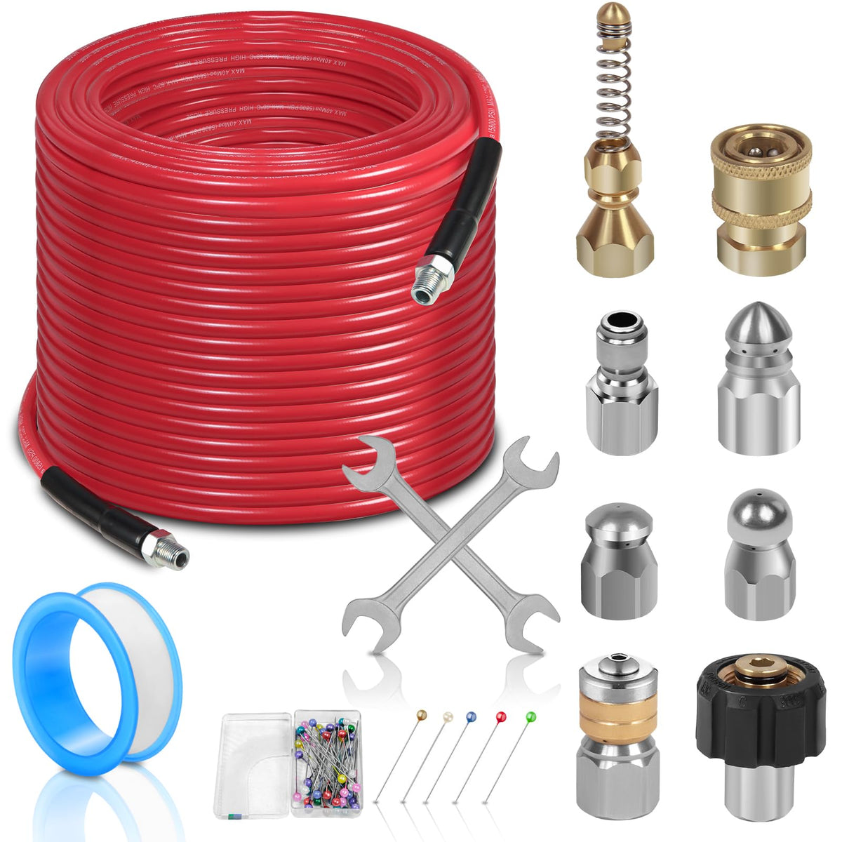 Dingbaayee front packaging showing full 100FT kit and components for fast setup