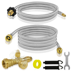 Dingbaayee front packaging showing full RV propane kit and contents for convenience
