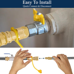 Dingbaayee quick-connect attached to grill valve for fast hook-up