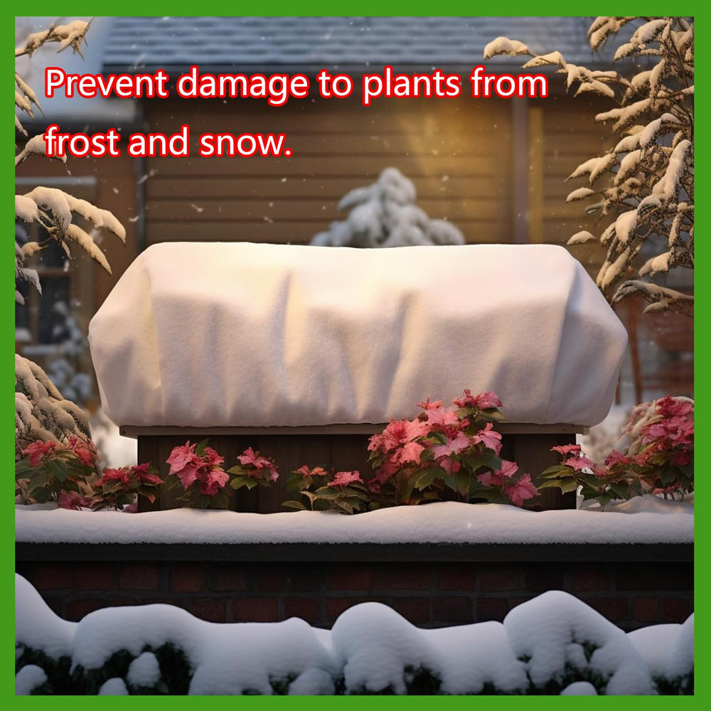 DINGBAI cover in use on a balcony planter providing seasonal protection