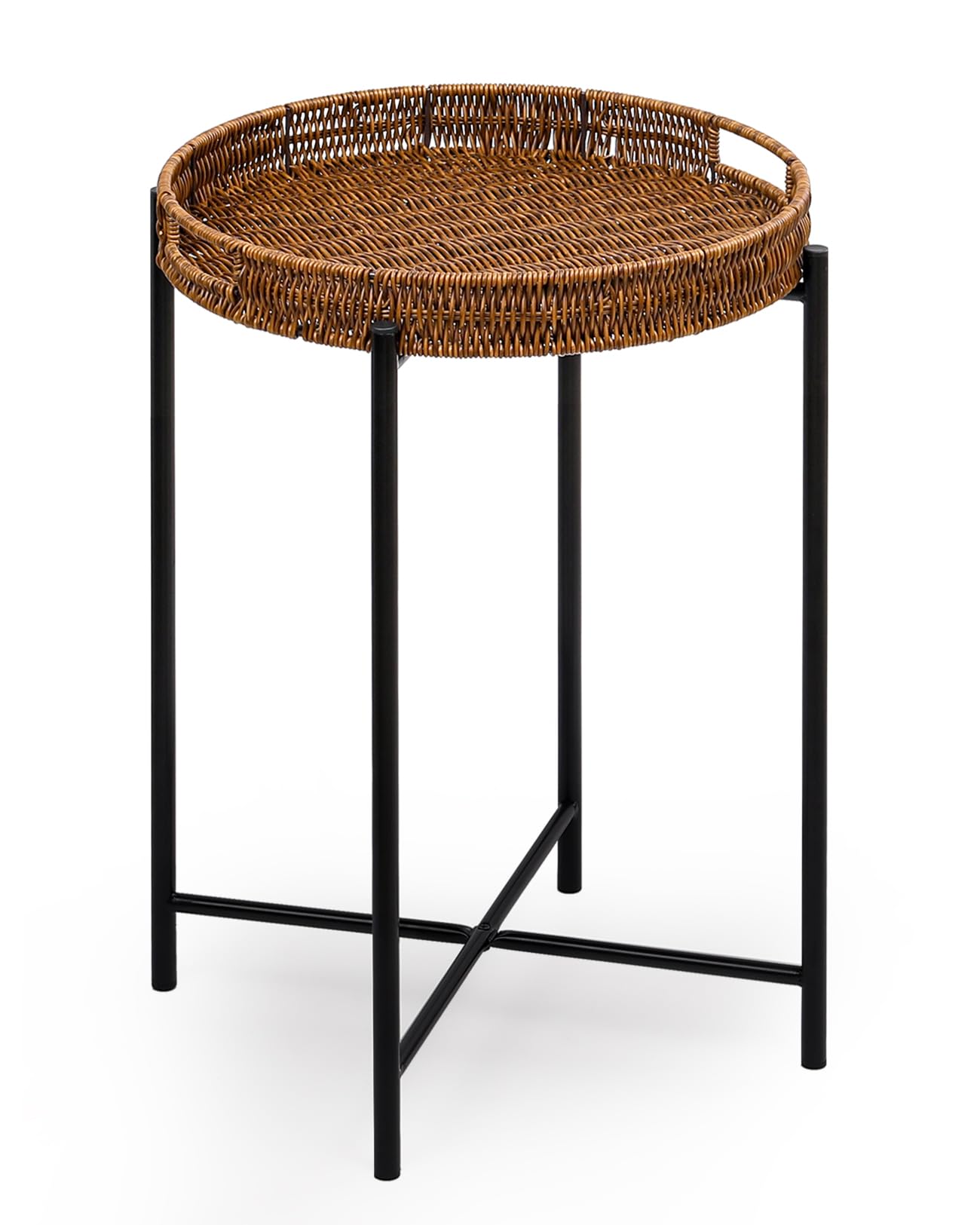 DINGTAI front view of round end table showing compact design and versatility
