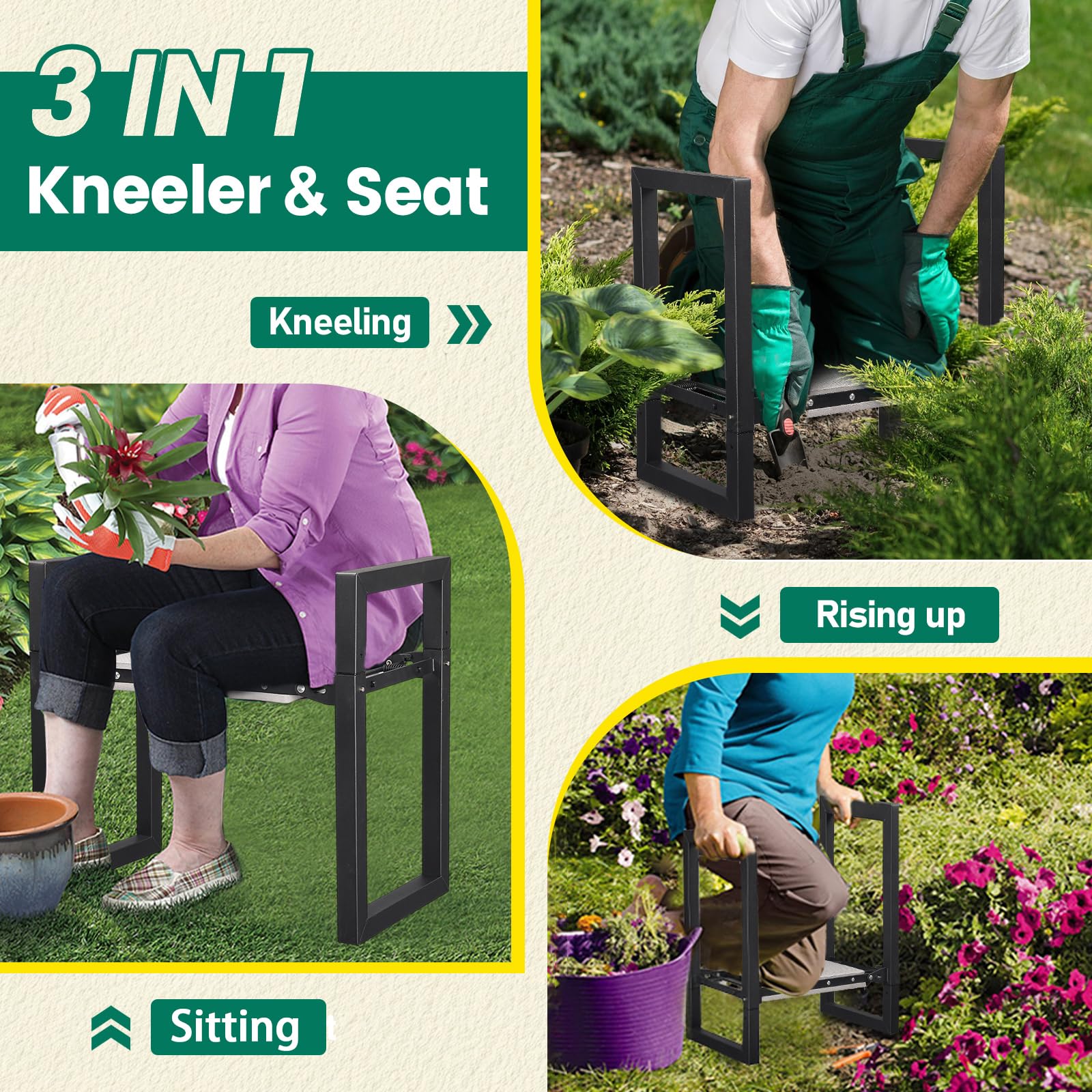 DIOVPLX padded handles shown for secure support when standing