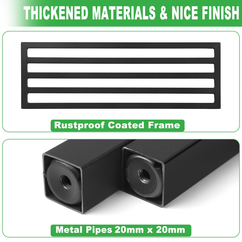 Dipion close-up of thick 20x20mm metal frame demonstrating durable support