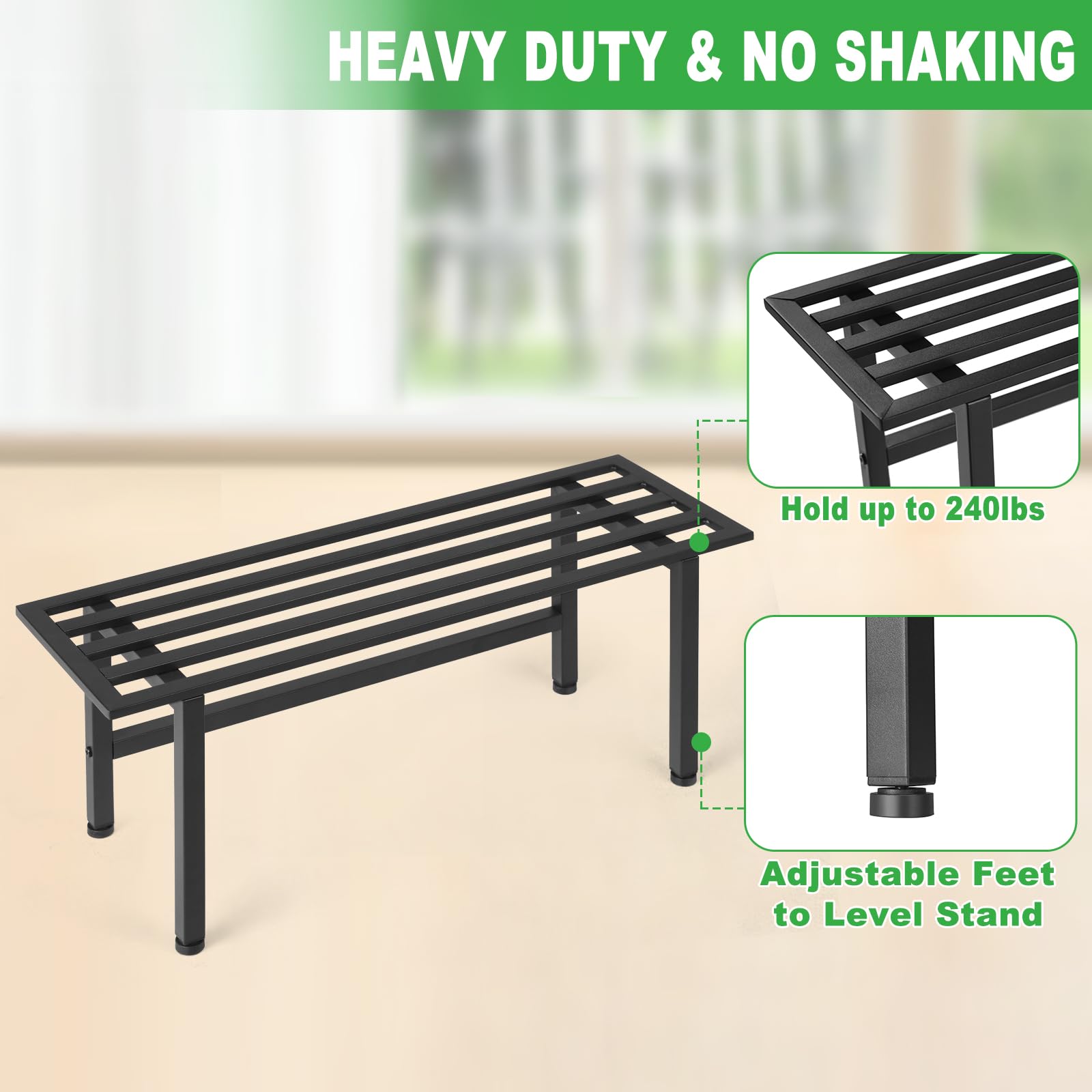 Dipion adjustable foot detail ensuring level setup and no wobble benefit