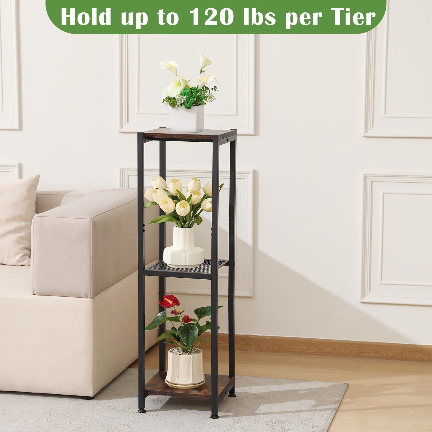 Dipion in-use living room setup showing space-saving vertical styling benefit