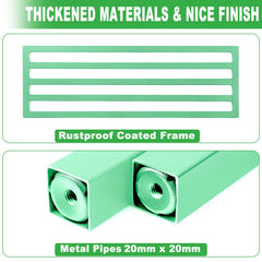 Dipion close-up of metal frame tubing highlighting durable construction benefit