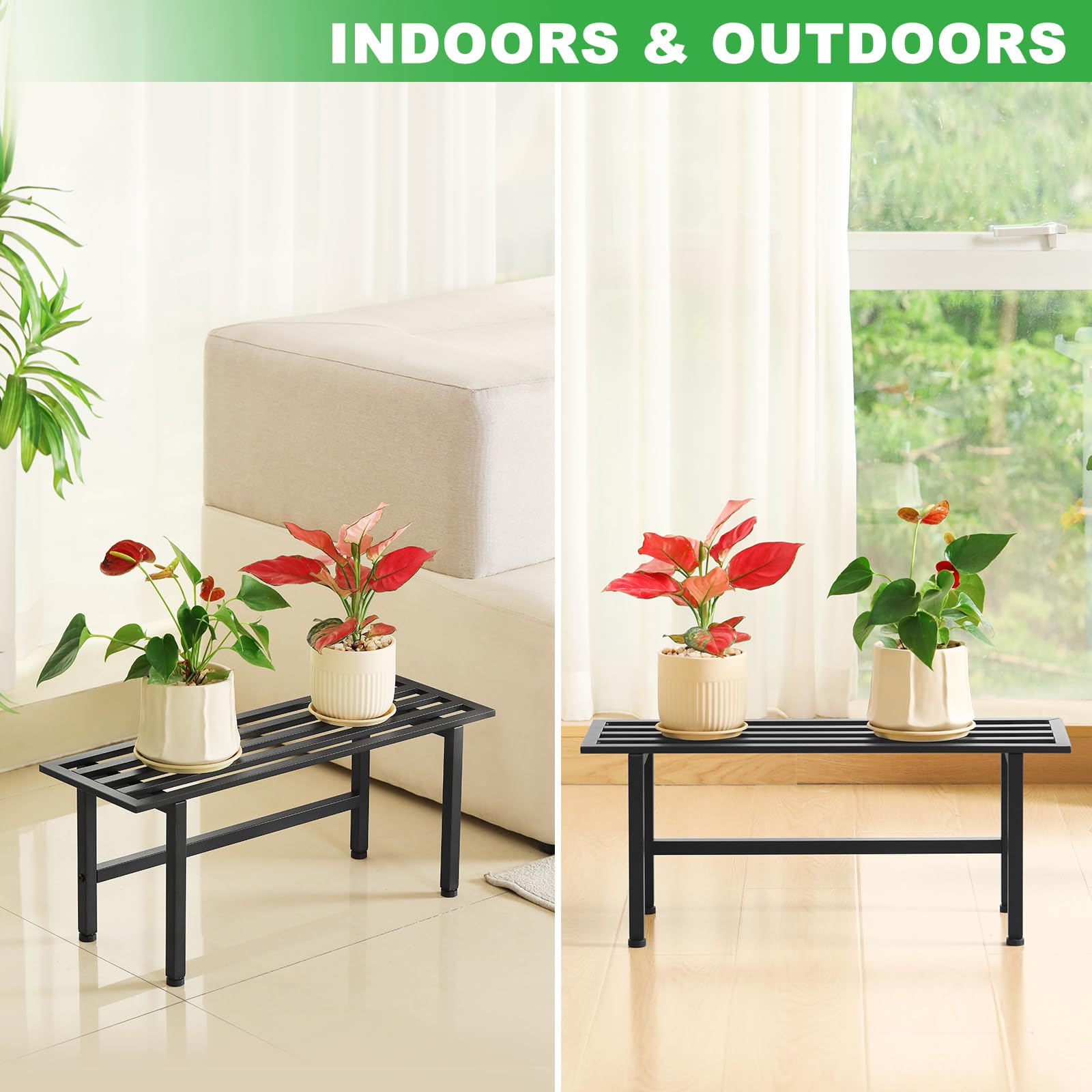 Dipion plant stand on balcony holding multiple pots for stylish outdoor display