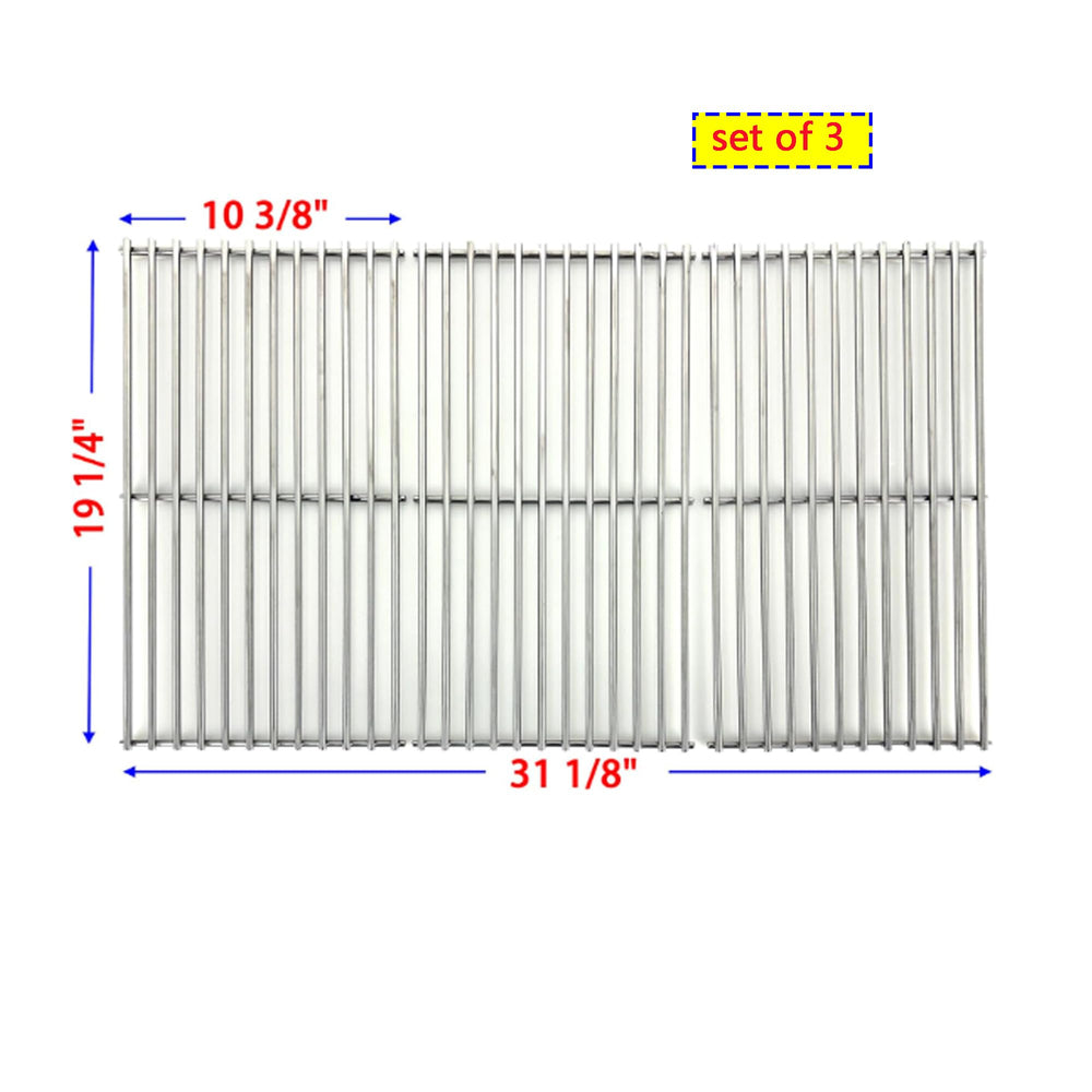 Direct store solid stainless steel cooking grates full view offering durable non-stick surface and larger cooking area