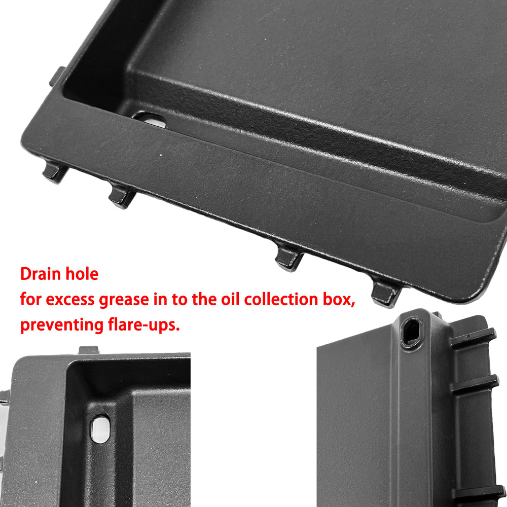 Direct Store griddle installed in a Weber grill demonstrating easy replacement fit