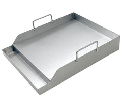 Direct Store griddle front view showing full cooking surface and handles for easy portability
