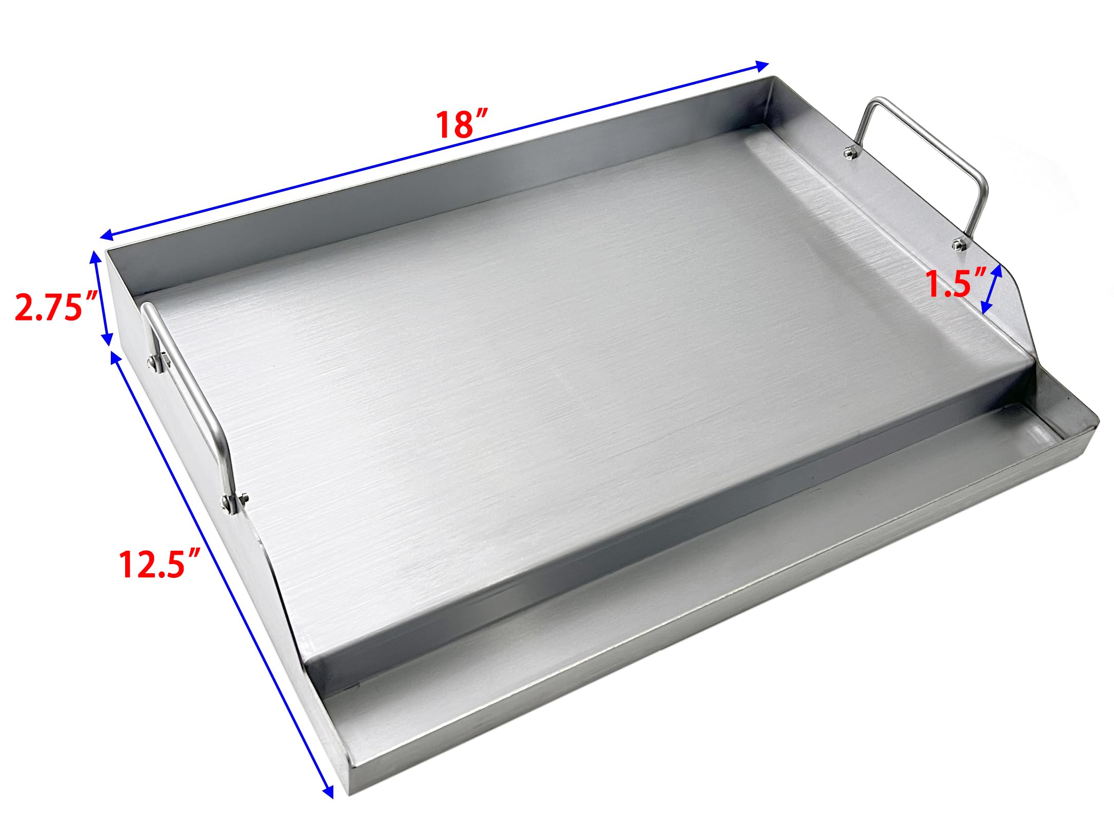 Direct Store DS126 close-up of stainless steel smooth surface for easier non-stick cooking