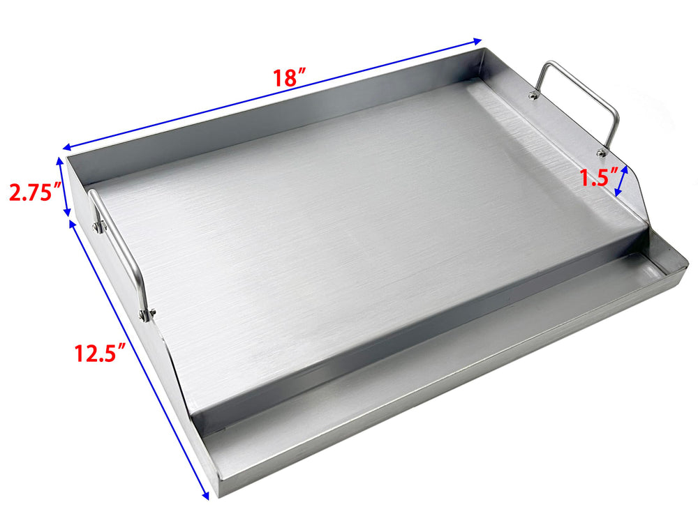 Direct Store DS126 close-up of stainless steel smooth surface for easier non-stick cooking
