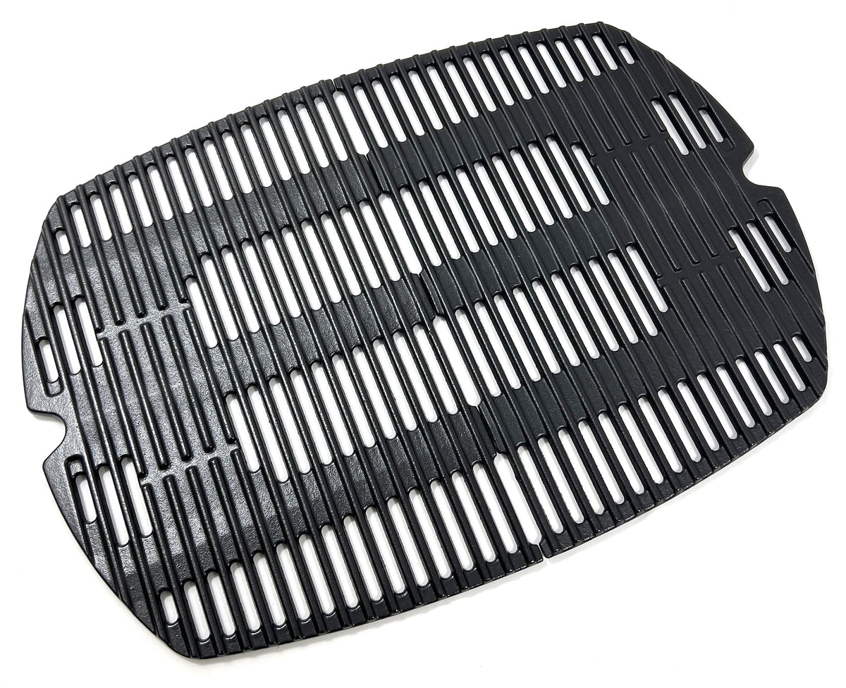 Direct Store front view of cast iron grates showing robust design and improved heat delivery