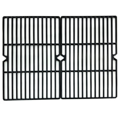 Direct Store front view of two porcelain-coated cast iron grates showing fit