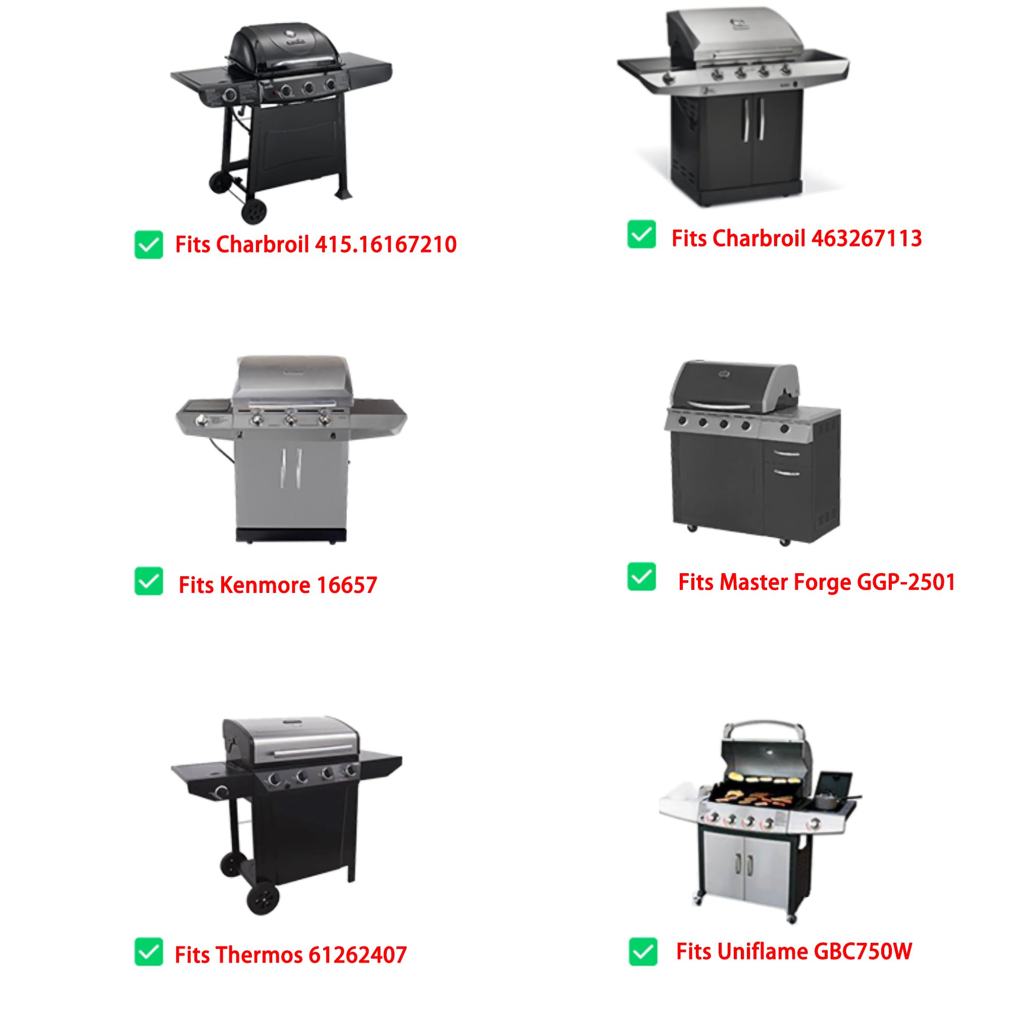 Direct store full parts kit laid out to show four heat plates and two cast-iron grates