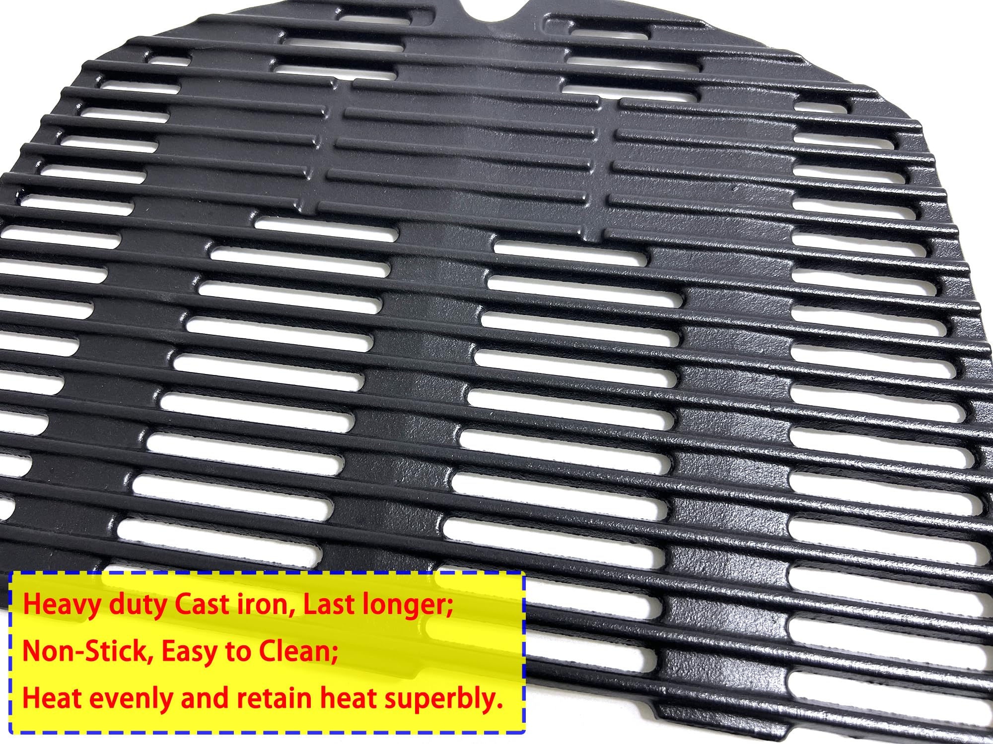 Direct Store lifestyle scene of grilled steak on cast iron grates showing superior searing