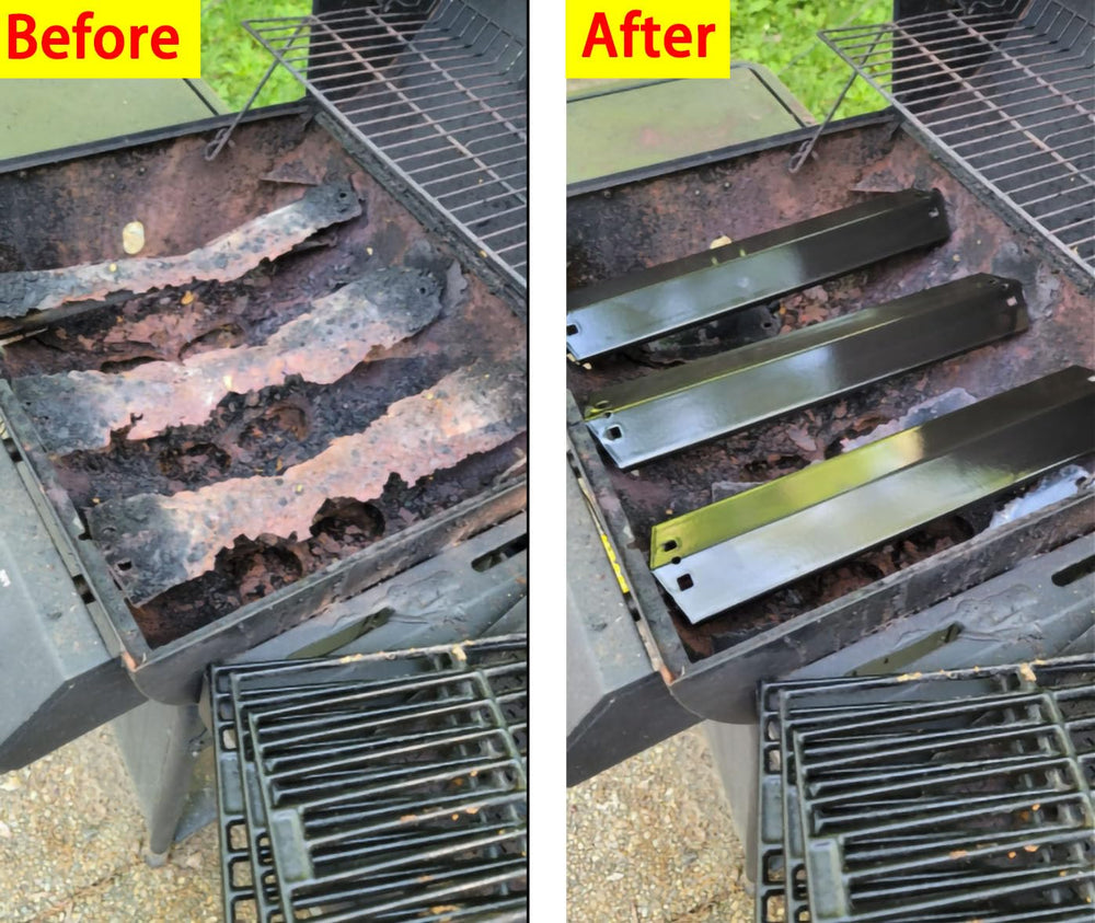Direct store side-by-side scale comparison of heat plates and grates