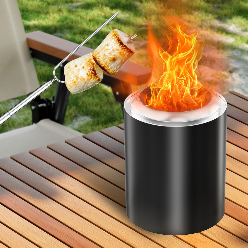 Dirza pellet scoop adding fuel safely to Mesa-style pit for cleaner refueling