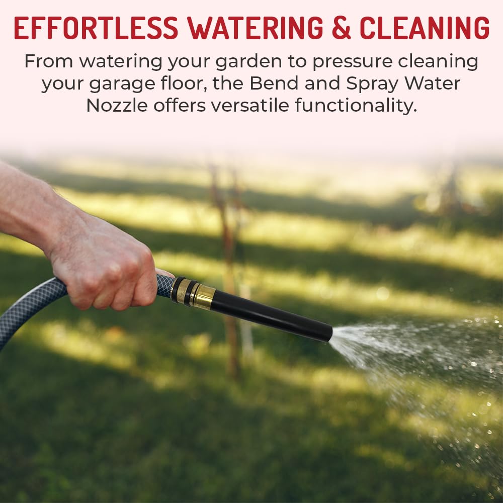Discount Car Care Products nozzle bent to adjust spray angle demonstrating versatile control