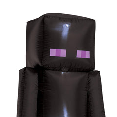 Disguise Enderman lit at night with LEDs creating dramatic yard visibility and atmosphere