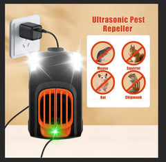 Dispest installed in a garage corner providing continuous, chemical-free pest protection