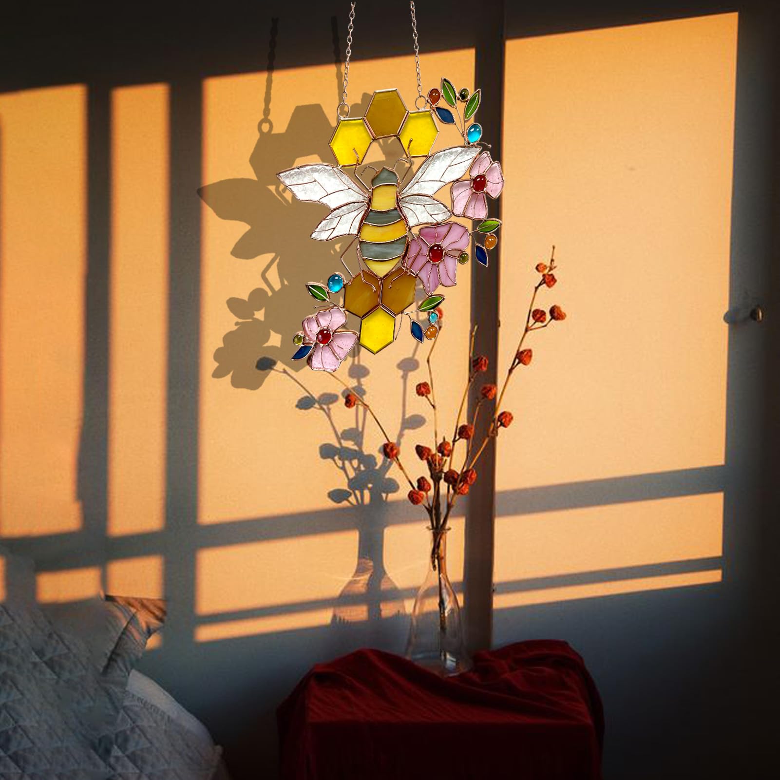 DiuDiuLYU gift wrapped bee suncatcher ready for gifting benefit makes thoughtful present