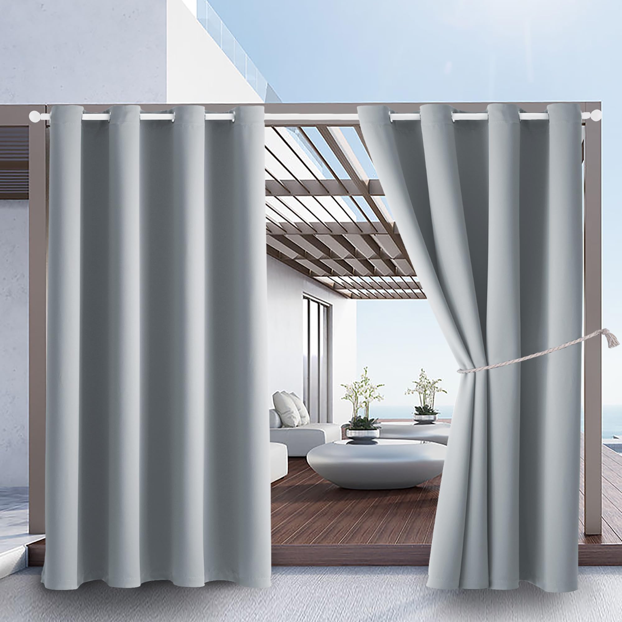 DIVA EN CAMINO DEC front panel hanging shows clean light gray look and privacy