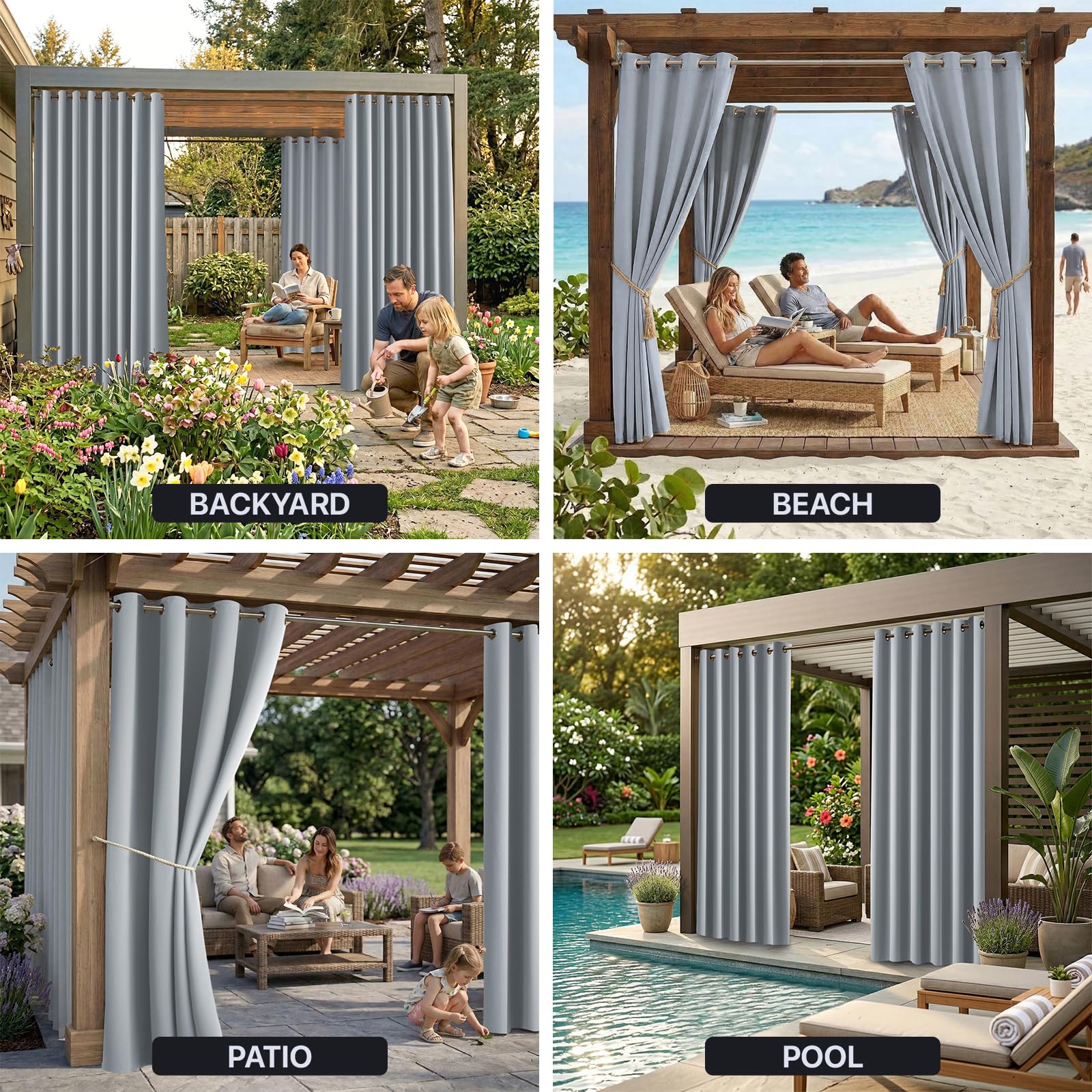 DIVA EN CAMINO DEC outdoor evening scene creates private shaded ambiance