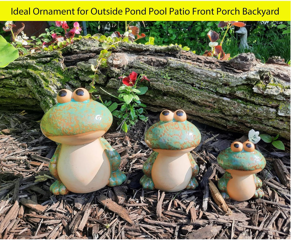 DIY Hub frog next to garden trowel showing compact size and scale