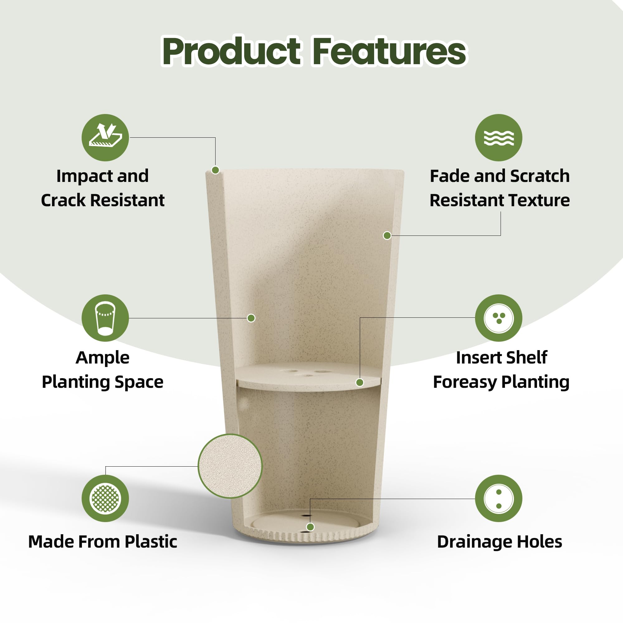 Diyfire image of planter bottom showing precision drainage holes and water control