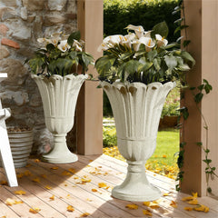Diyfire urn planter front view showcasing classic silhouette and curb appeal