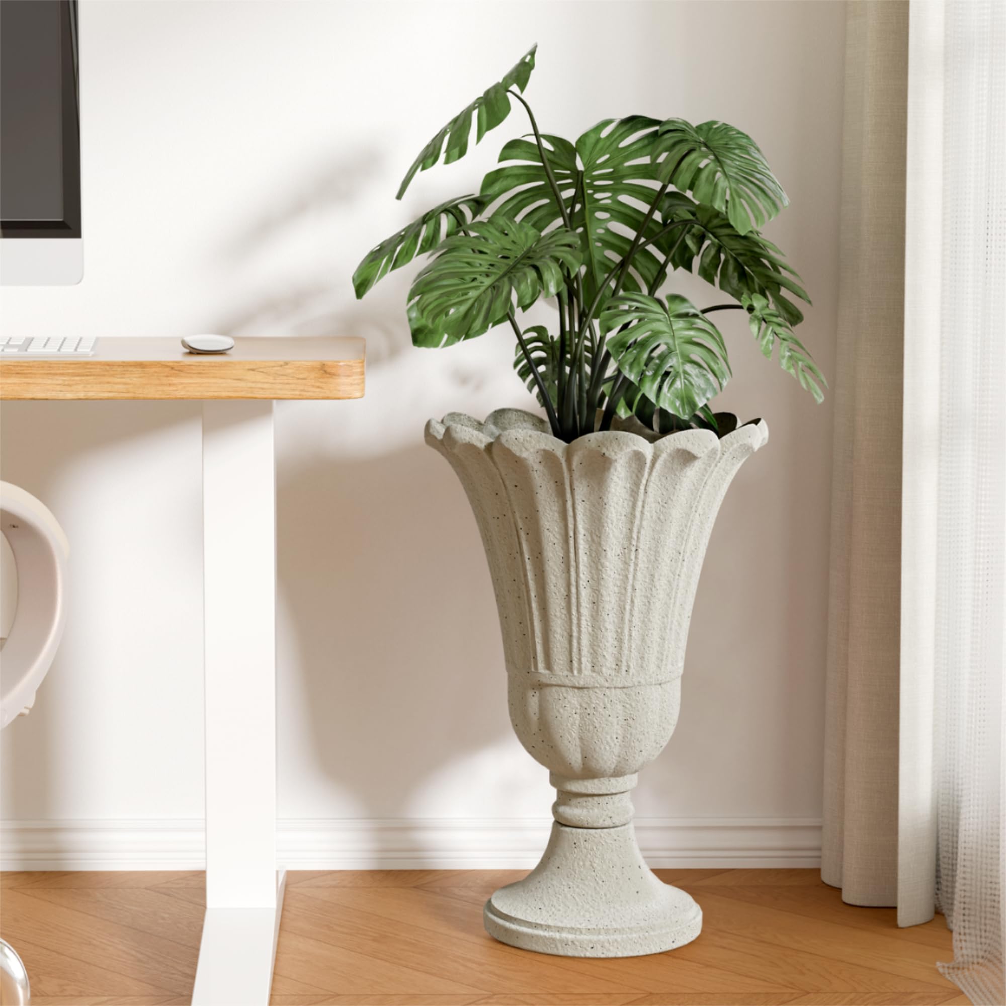 Diyfire planter styled on porch demonstrating elegant entrance and visual boost