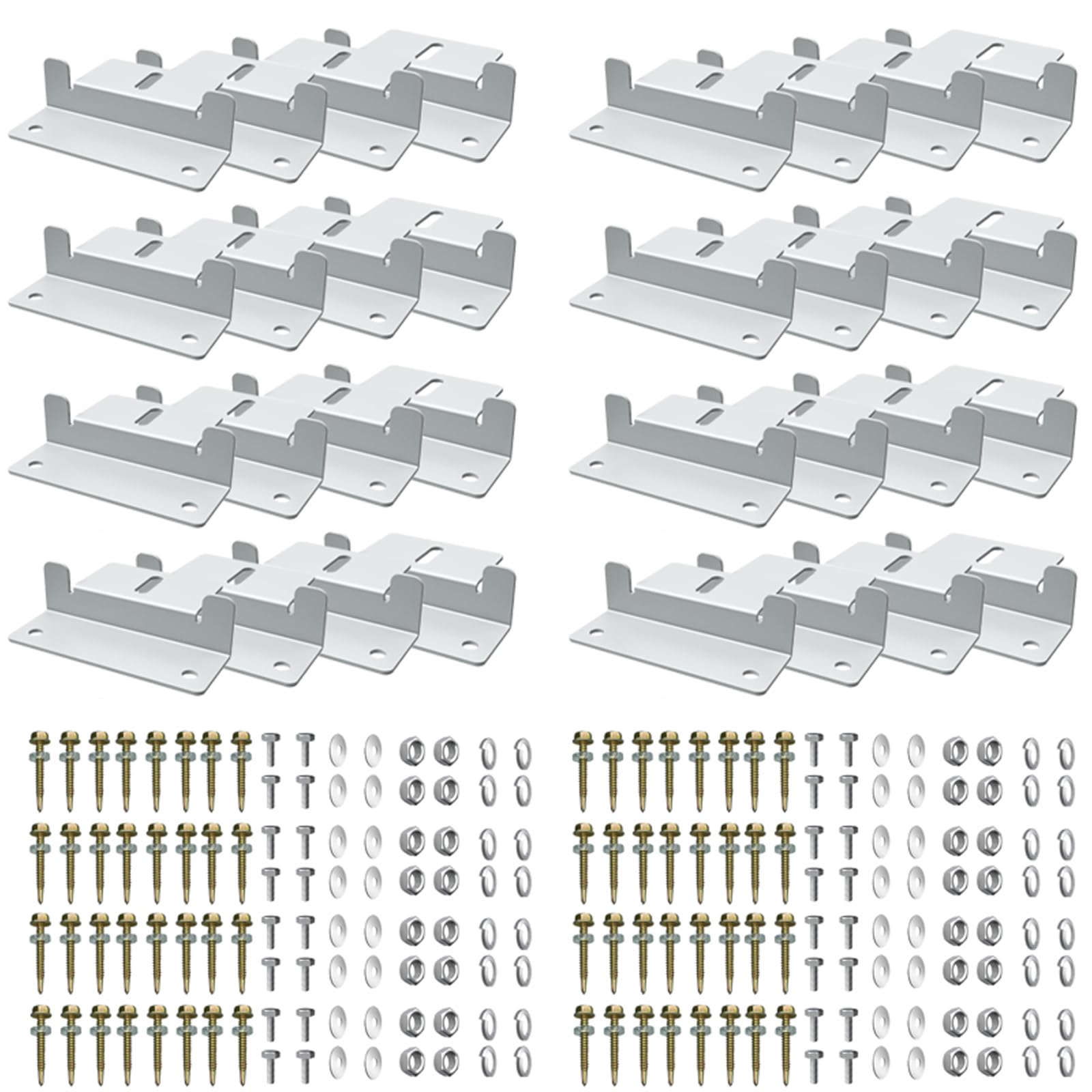 DIYIIRON front view of Z brackets kit showing included hardware and benefit of complete set