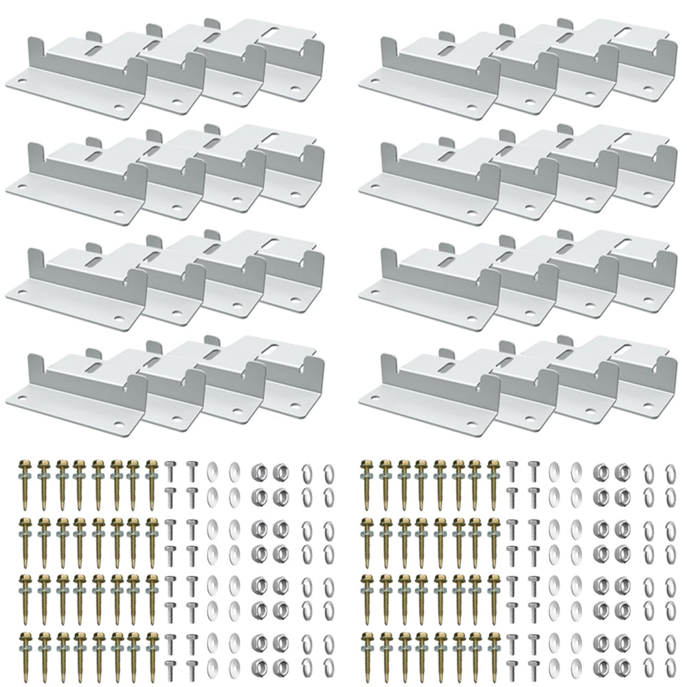DIYIIRON front view of Z brackets kit showing included hardware and benefit of complete set