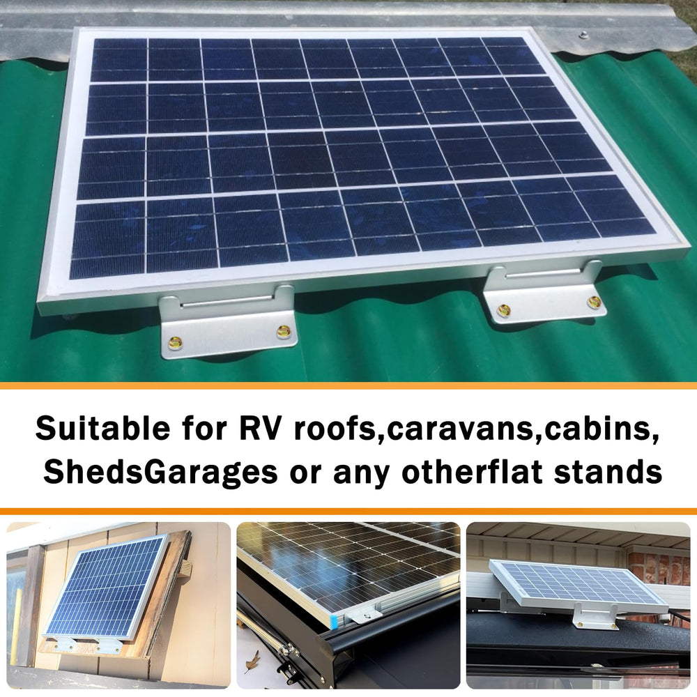 DIYIIRON mounted Z brackets on RV roof illustrating secure lightweight mounting benefit