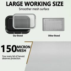 DIYPOP close-up of 150-micron stainless mesh showing precise particle separation benefit