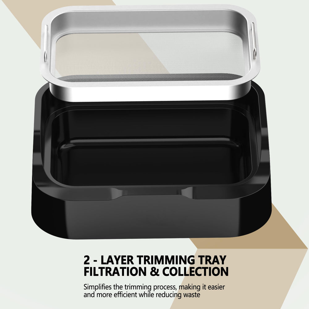 DIYPOP in-use shot of hands sifting material into tray for efficient fine sorting