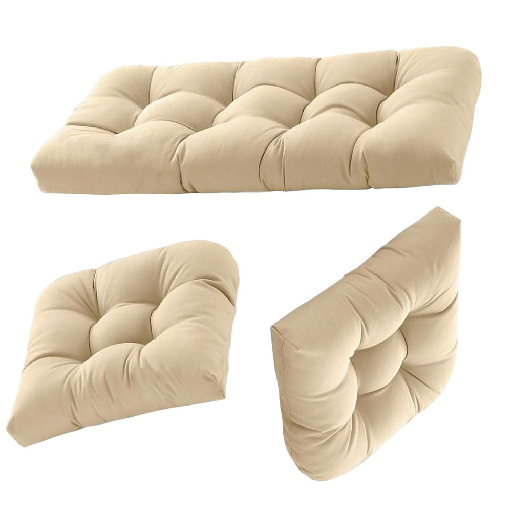 Dizaolive front view of cushion set showing neat fit and comfort