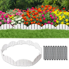 DJKFAEK front view of boxed white edging kit showing neat curb appeal
