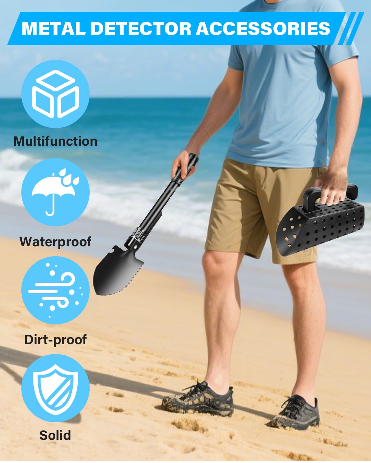 Dmyond kit in use on beach demonstrating quick recovery of finds