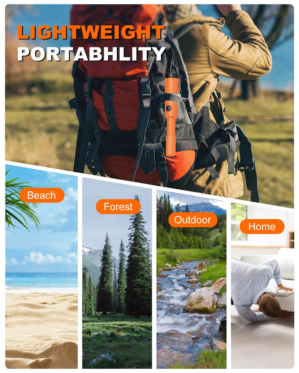 Dmyond pinpointer charging port with cable showing rechargeable 800mAh battery convenience