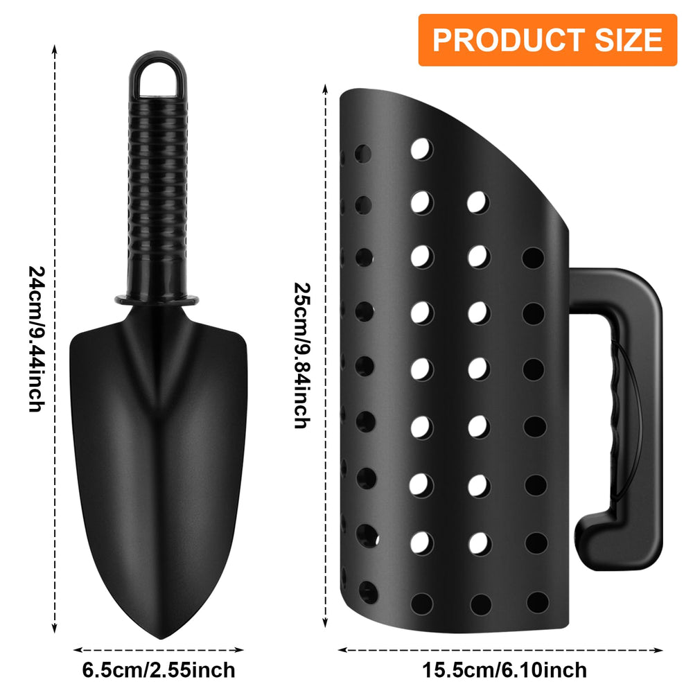 Dmyond pinpointer with sand scoop showing efficient beach recovery accessory