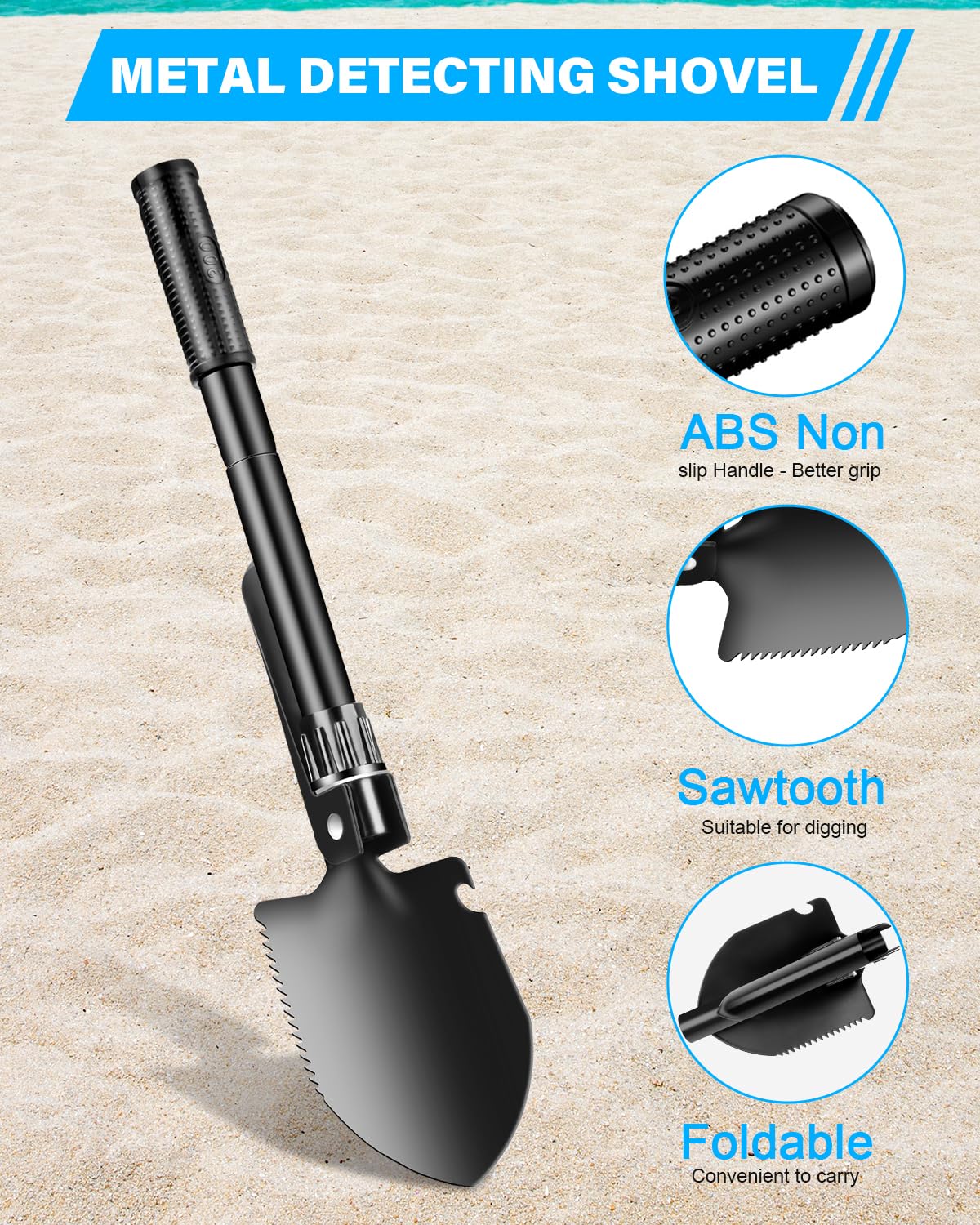 Dmyond sand scoop detail showing reinforced plastic for fast sifting