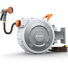 Dmzosmd front view of wall-mounted reel showing neat storage and space saving